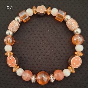 Orange Beaded Bracelet